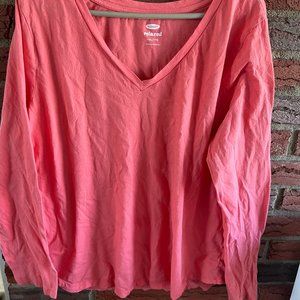 Old Navy, XXL, Coral, Long Sleeve Tee Shirt